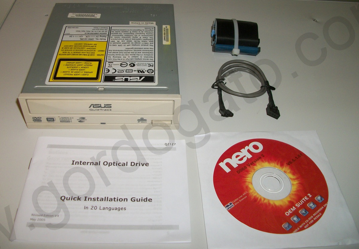 Asus DRW-1612BL LightScribe DVD Burner/Reader IDE PATA W/ Nero
