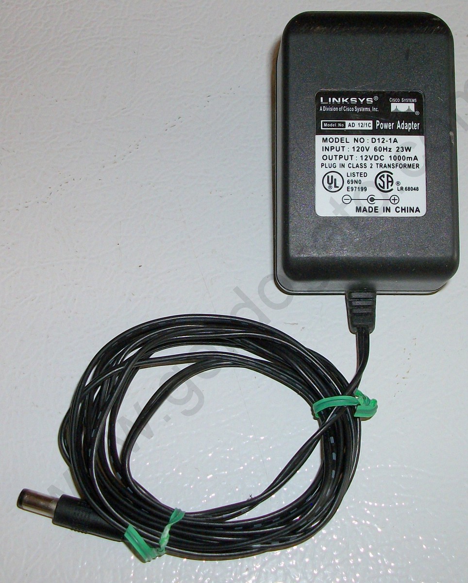 Linksys AD12/1C 12V DC 1A AC Adapter