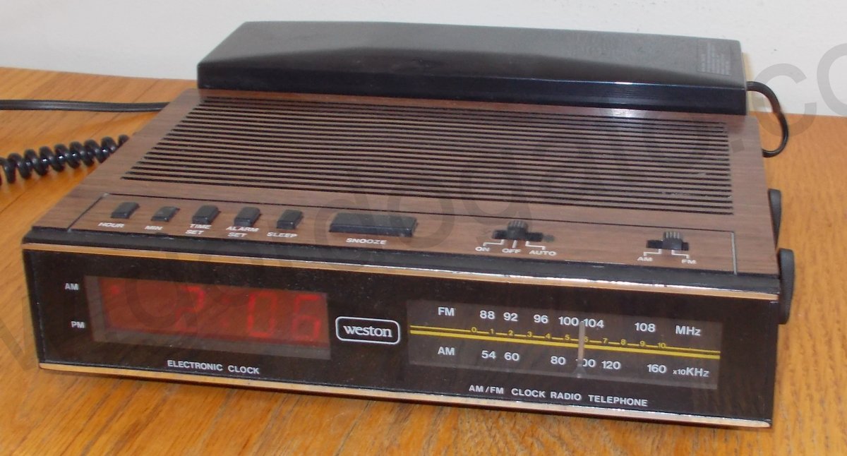 Weston Model 757 Clock Radio w/ Phone 1980's