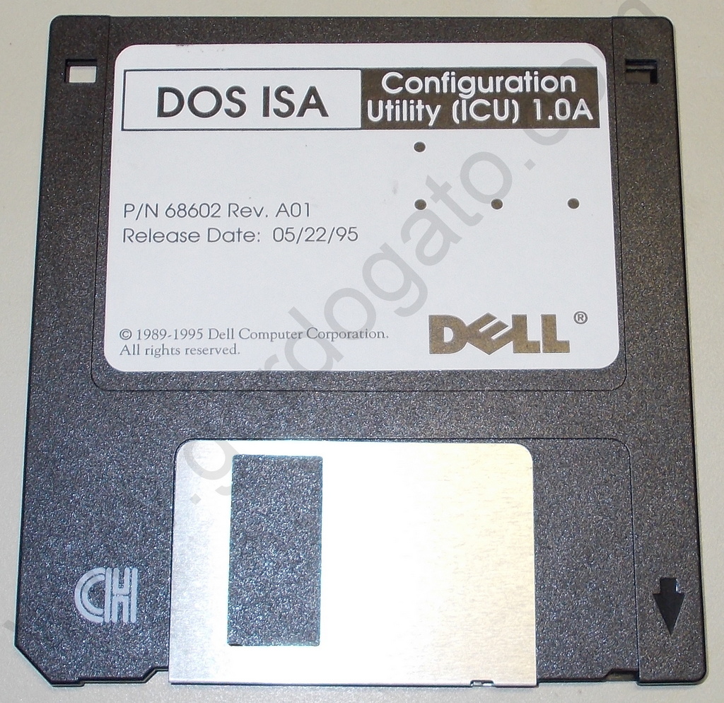 Dell DOS ISA Configuration Utility 1.0A on Floppy Disk (1995)