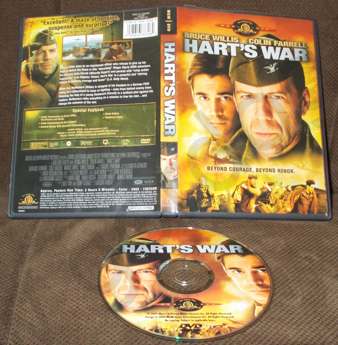 Hart's War (DVD, 2002) Bruce Willis, Colin Farrell