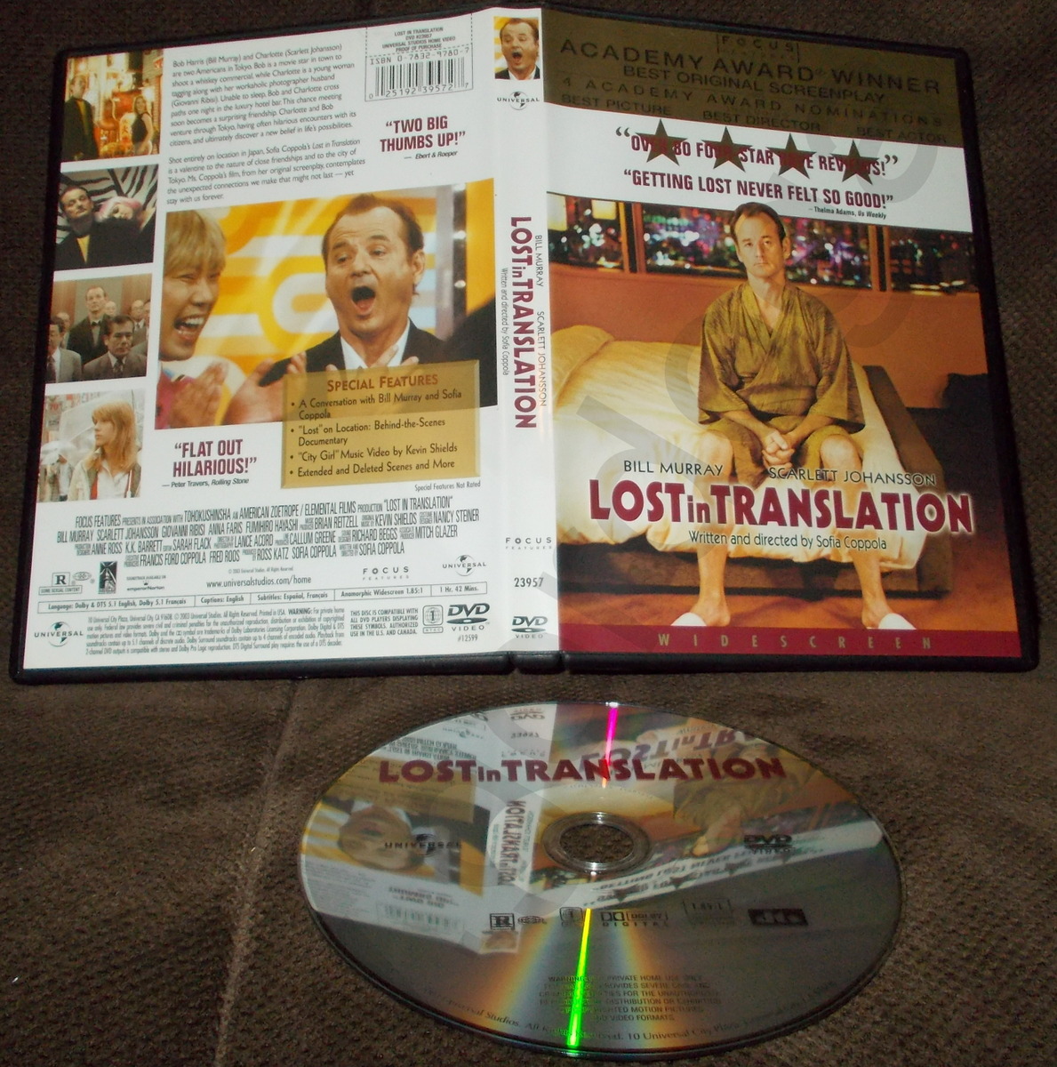 Lost in Translation (DVD, 2004, Widescreen) Bill Murray