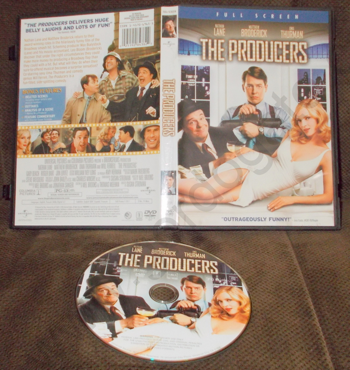 The Producers (DVD 2006 Full Frame) Nathan Lane, Matthew Broderi