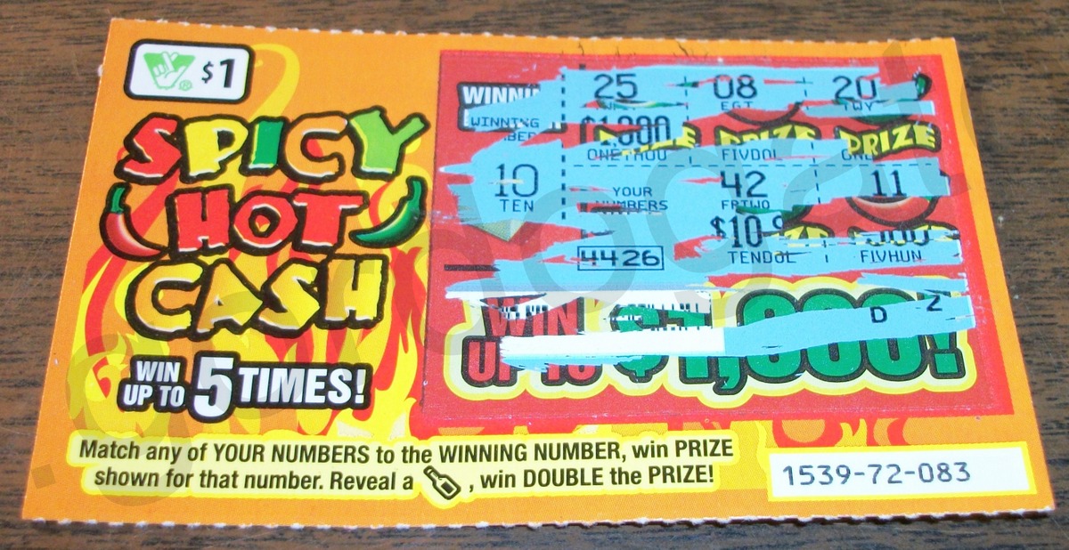 Spicy Hot Cash Losing VA Lottery Ticket - $1
