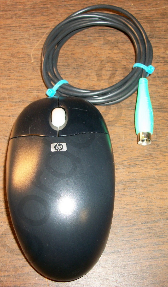 Logitech (HP) PS2 PS/2 Ball 2-Button Black Scroll Mouse