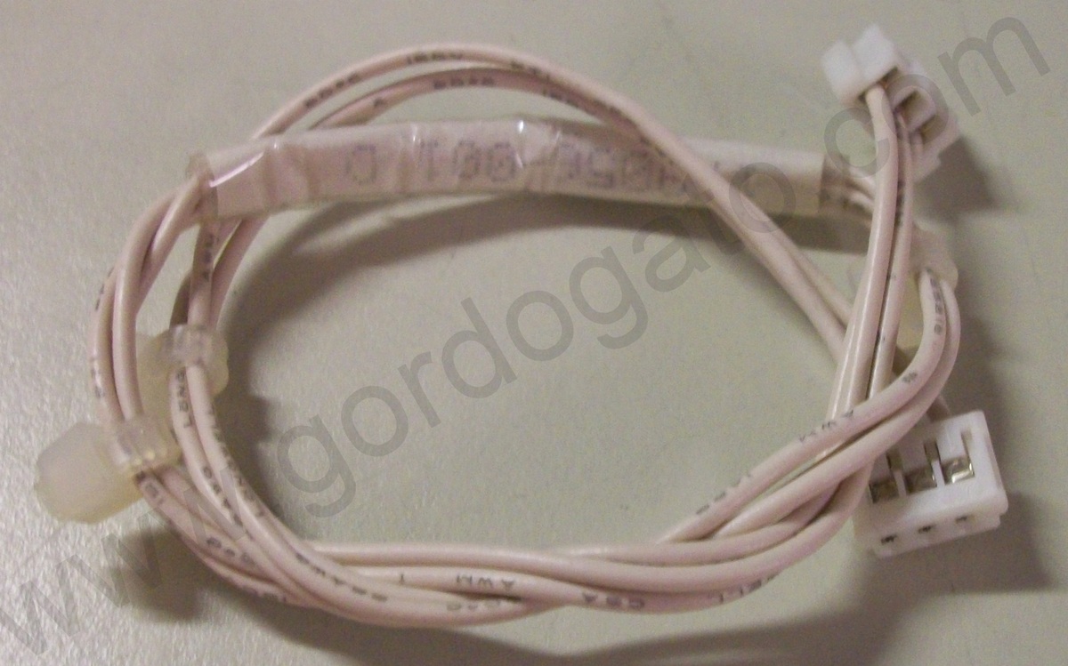 10" White Connector Cable Small Gauge - 3 Conductor