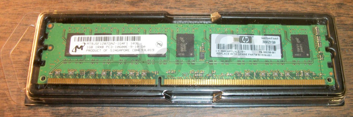 HP 1GB PC3-10600E-9-10-D0 Server Memory RAM