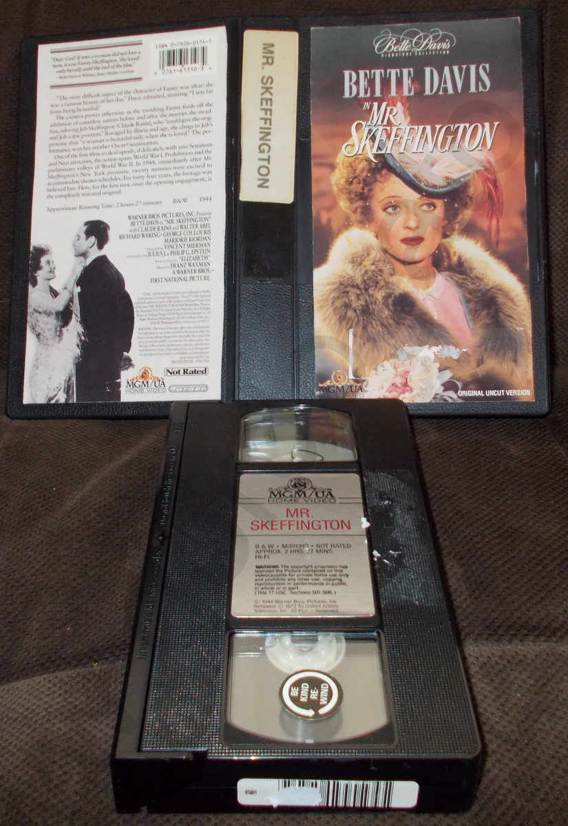 Mr. Skeffington (VHS, 1990, Bette Davis)