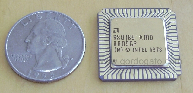 AMD R80186 186 8MHz CPU Ceramic Processor Chip