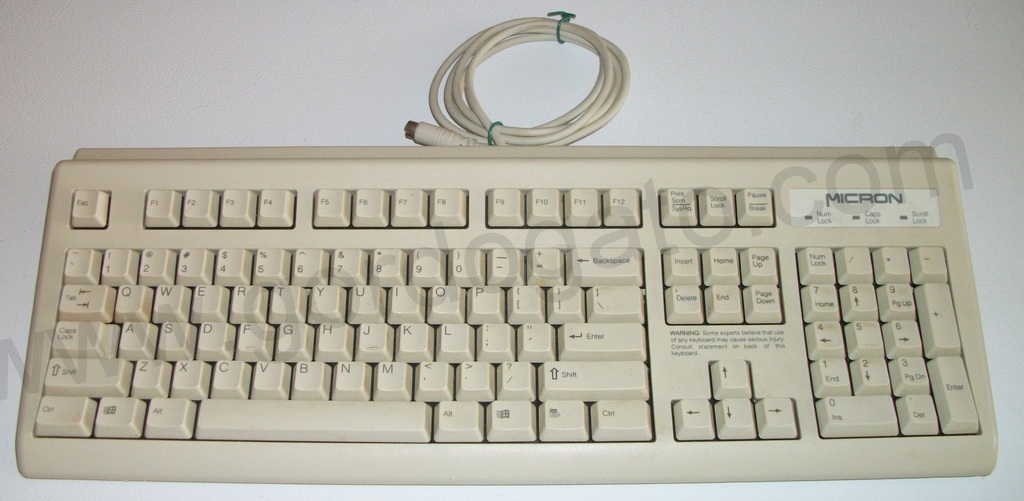 Micron NMB RT5158TW PS/2 PS2 Windows Keys Keyboard