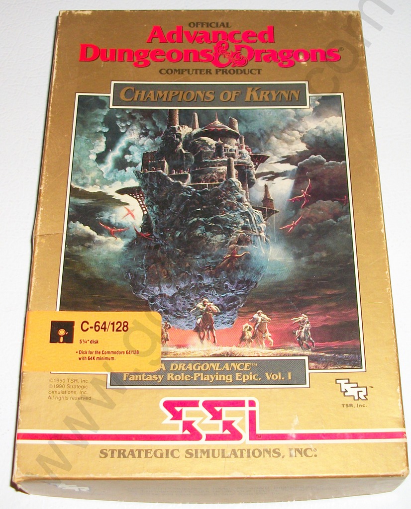 Advanced Dungeons & Dragons Champions of Krynn Game Commodore 64