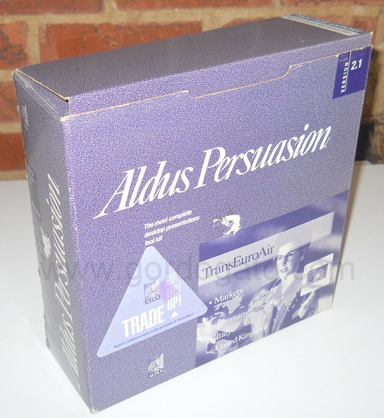 Aldus Persuasion 2.1 For Windows - Original Box, 720K Floppies,
