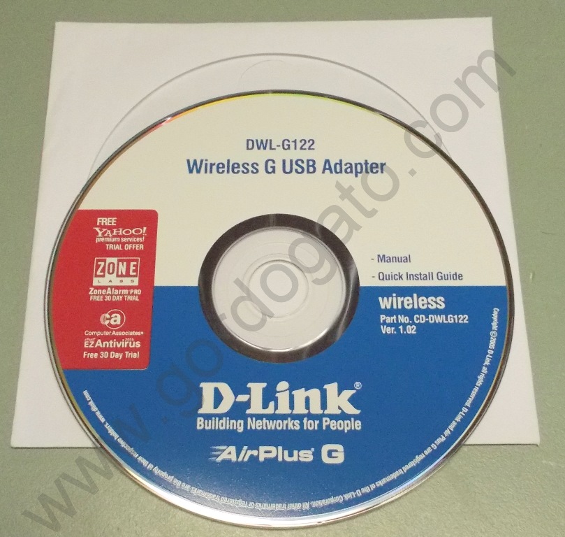 D-Link DWL-G122 Wireless USB Dongle Driver CD