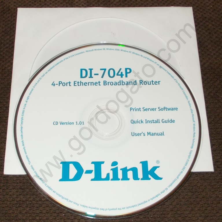 D-Link DI-704P Router Install CD