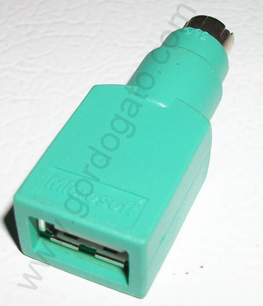 Green USB to PS2 PS/2 Mouse Plug Adapter
