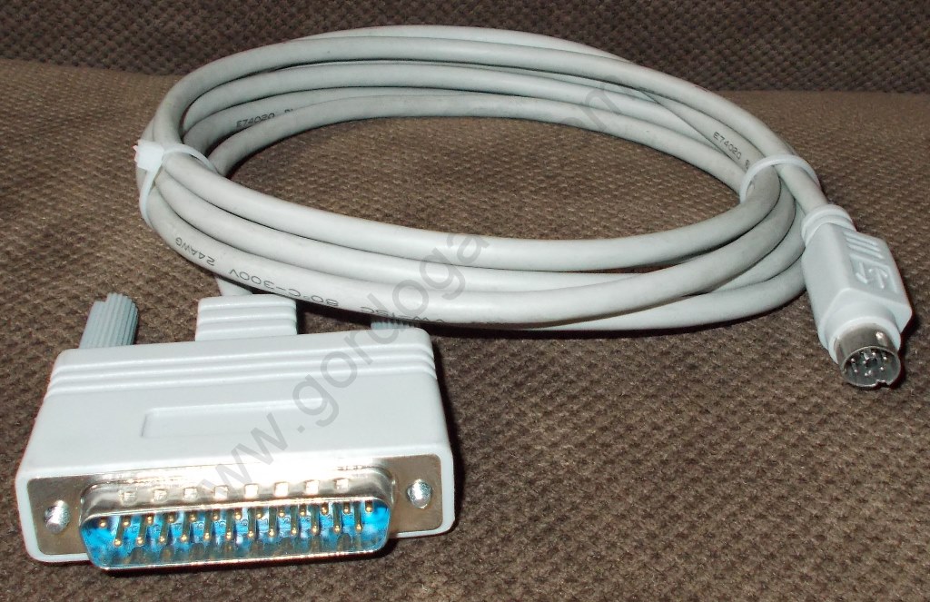 Apple Macintosh Mac Serial Modem Cable DB25 to 8-pin DIN