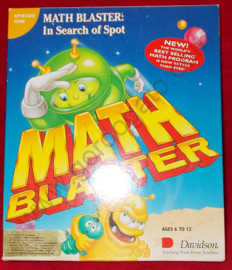 Math Blaster: In Search For Spot (PC Game on 3.5" Floppies 1993)
