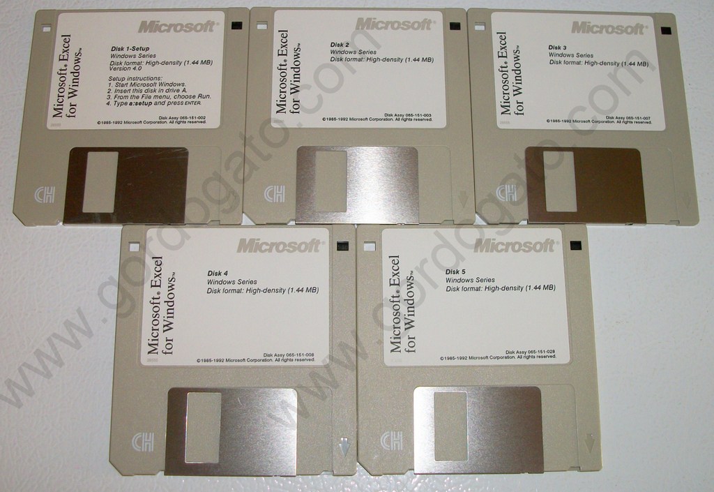 Microsoft Excel 4.0 For Windows on 3.5" Floppy Disks