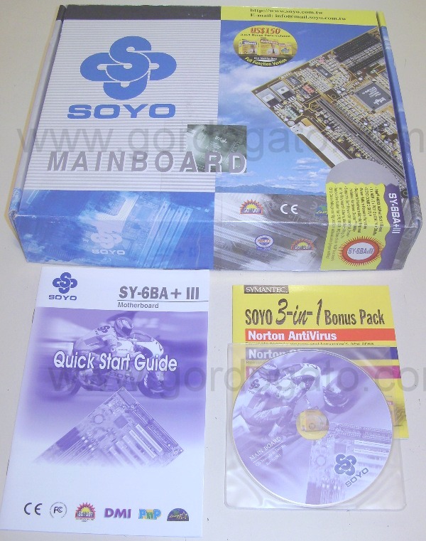 Soyo SY-6BA+III Motherboard Manual Guide & Driver CD