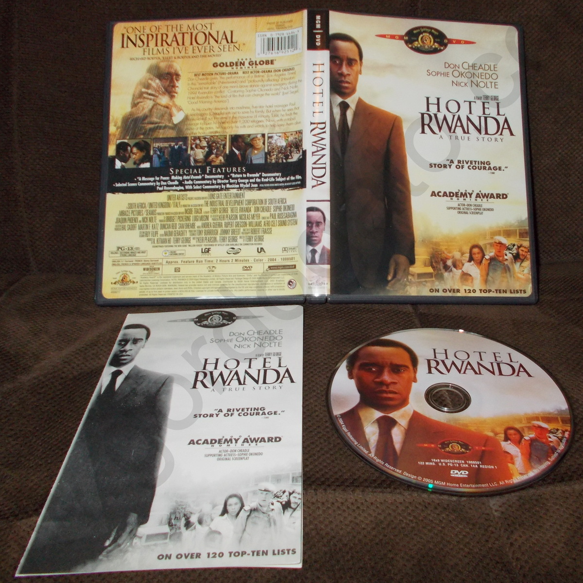 Hotel Rwanda (DVD, 2004) Don Cheadle, Nick Nolte